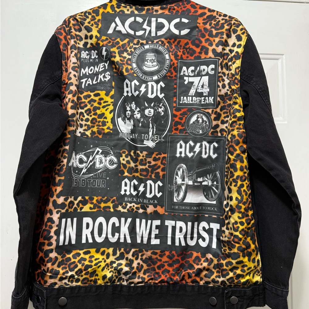 AC/DC Black denim Jacket size Large - Picture 5 of 5